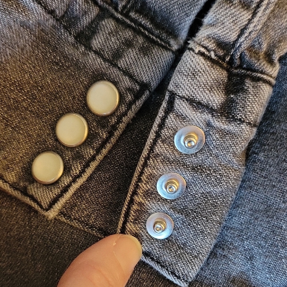 Levi's Two-Tone Denim Shirt - Blue and Black - Picture 5 of 10